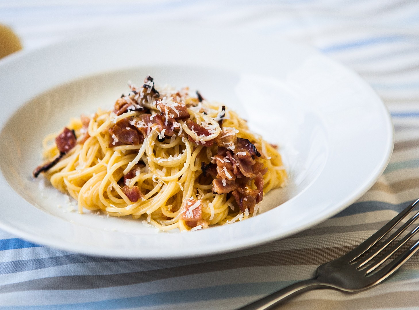 Italské špagety carbonara recept 