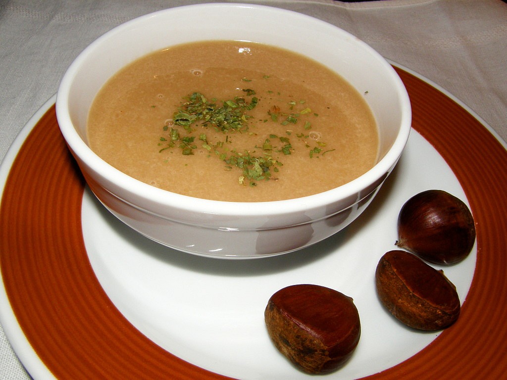 Kaštanová polévka recept 