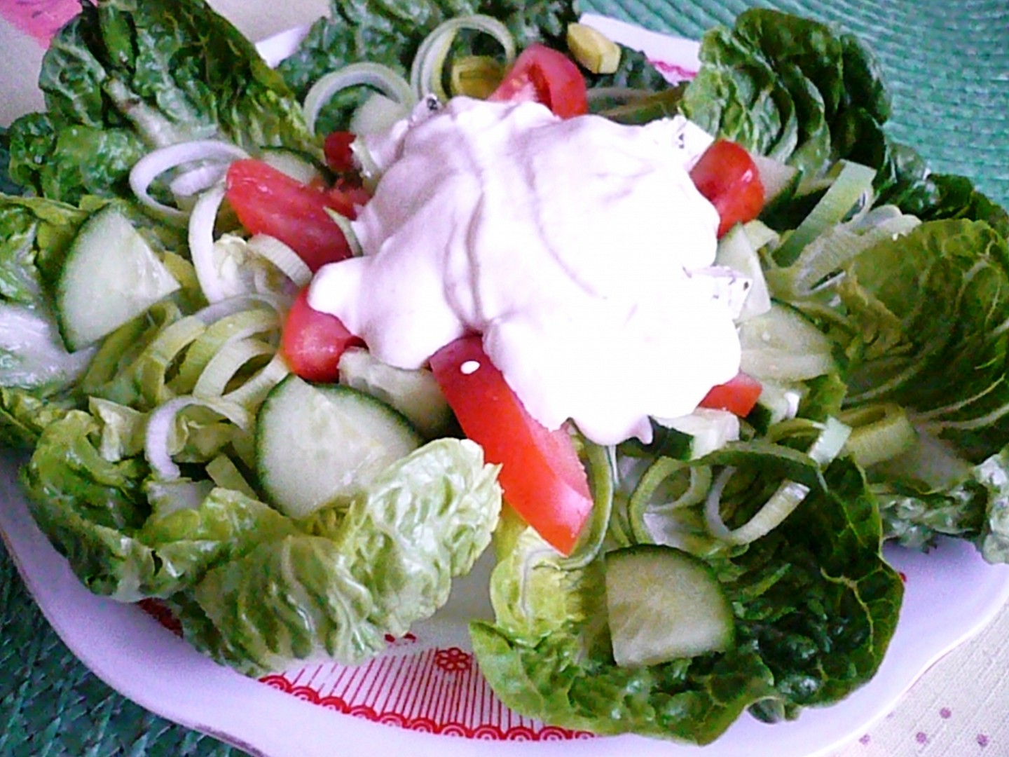 Ledový salát se zeleninou recept 