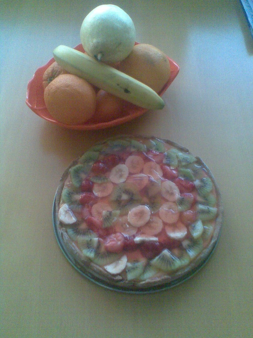 Lehký koláč s tvarohem ovocem
