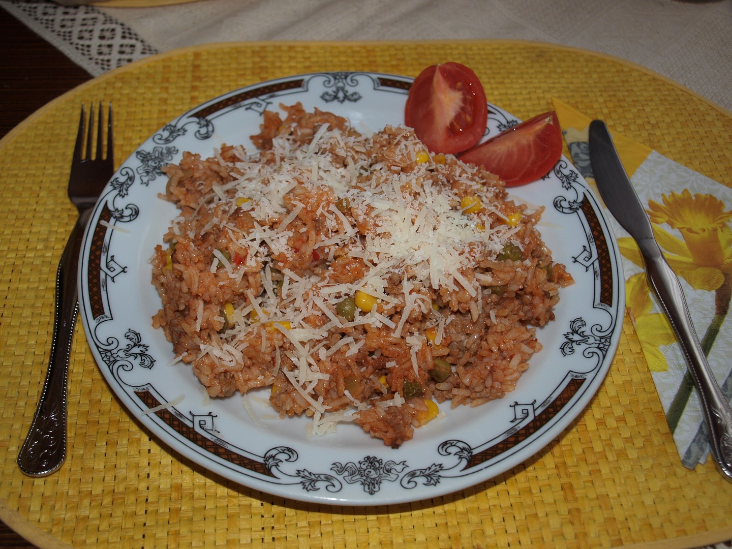 Mexická rýže recept 