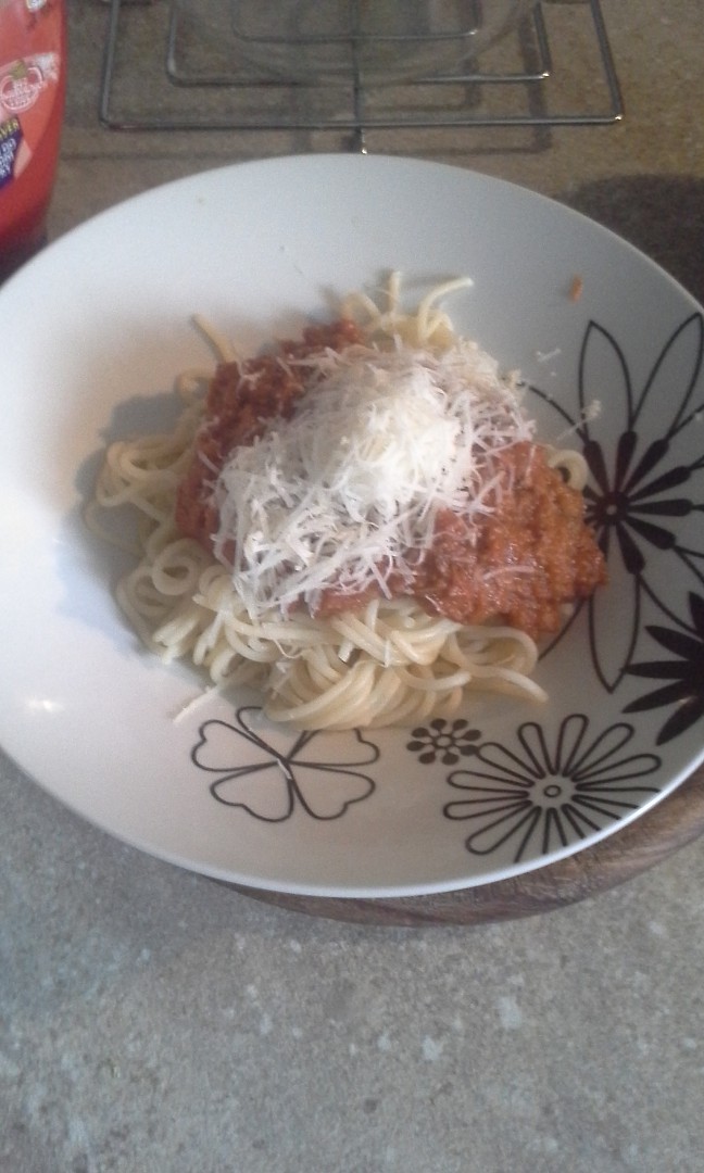"Moje" špagety recept 
