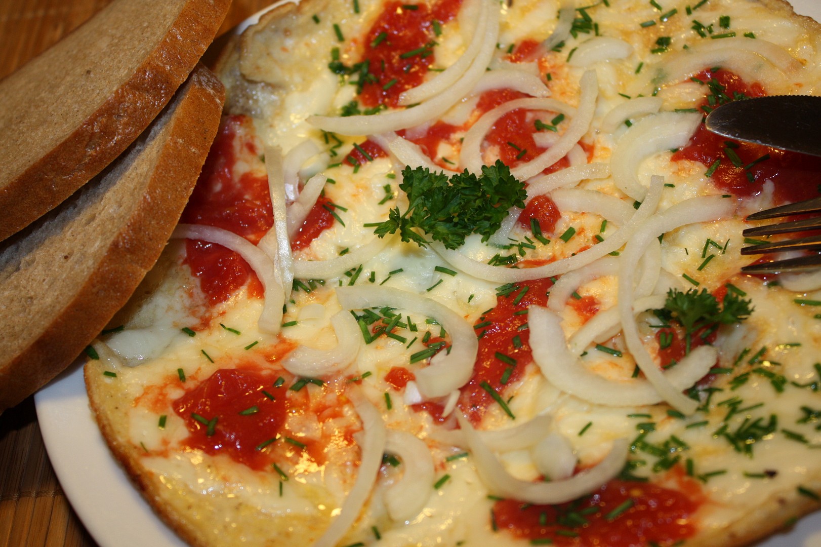 Vaječná omeleta se sýrem